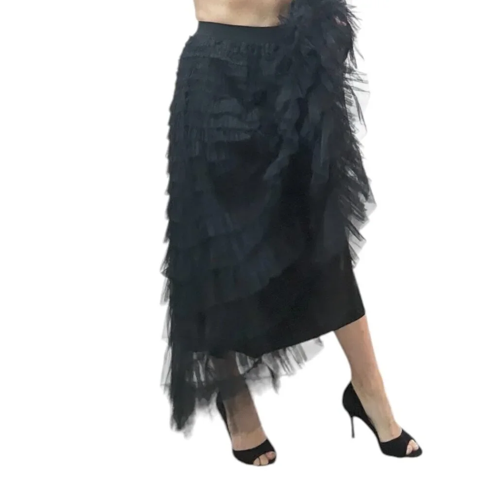 NWT Black Tulle Skirt- Fully Lined